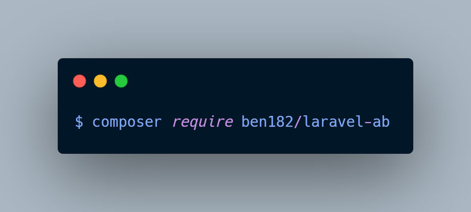 $ composer require ben182/laravel-ab